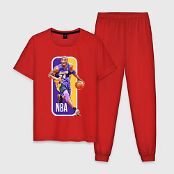 Пижама хлопковая мужская NBA Kobe Bryant, цвет: красный