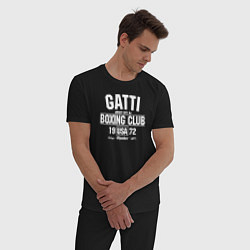 Пижама хлопковая мужская Gatti Boxing Club, цвет: черный — фото 2