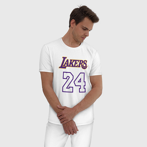 Мужская пижама Lakers 24 / Белый – фото 3