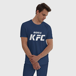 Пижама хлопковая мужская Боец KFC, цвет: тёмно-синий — фото 2
