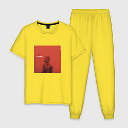 Пижама хлопковая мужская Justin Bieber Changes, цвет: желтый