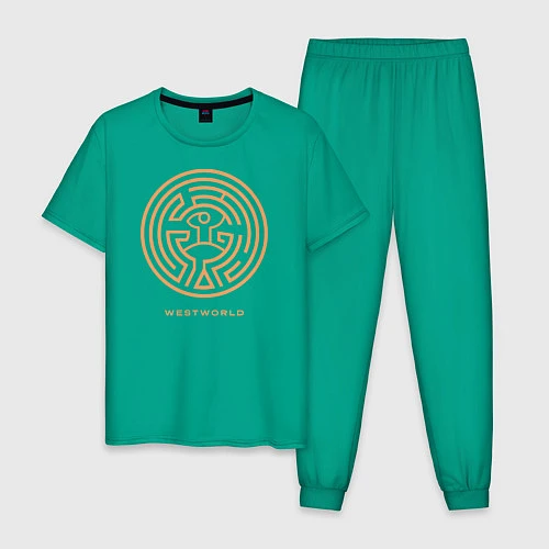 Мужская пижама Westworld labyrinth / Зеленый – фото 1