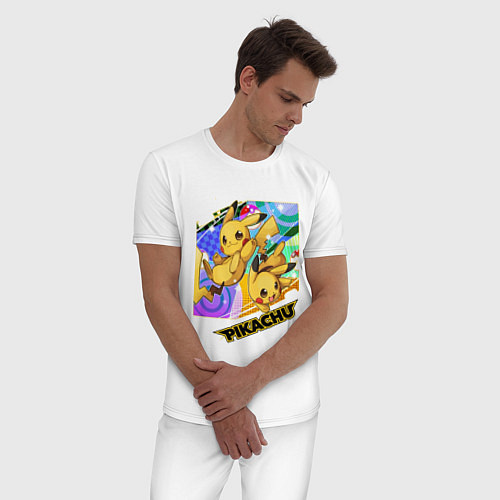 Мужская пижама Pikachu / Белый – фото 3