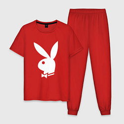Пижама хлопковая мужская PLAYBOY, цвет: красный
