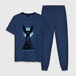 Пижама хлопковая мужская Castiel - Hey Assbutt, цвет: тёмно-синий