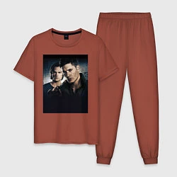 Пижама хлопковая мужская Winchester Brothers, цвет: кирпичный