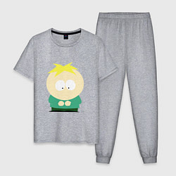 Пижама хлопковая мужская South Park Баттерс, цвет: меланж