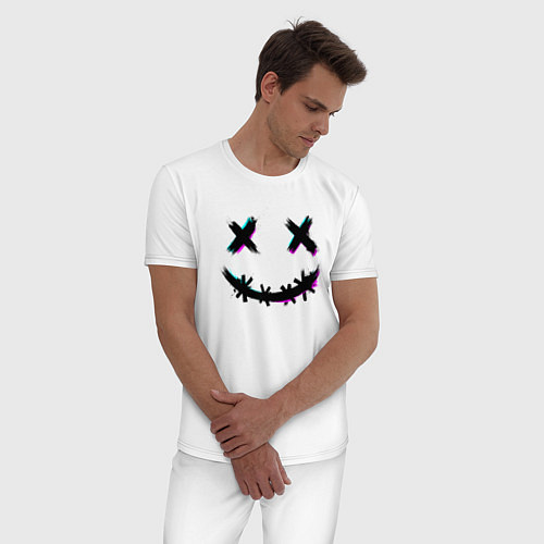 Мужская пижама Glitch Smile / Белый – фото 3