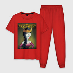 Пижама хлопковая мужская Disenchantment, цвет: красный