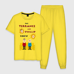 Пижама хлопковая мужская ШОУ ТЕРРАНСА И ФИЛЛИПА, цвет: желтый