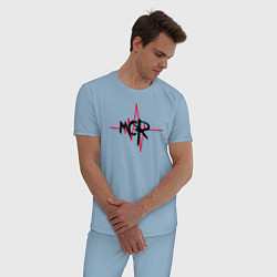 Пижама хлопковая мужская MCR, цвет: мягкое небо — фото 2