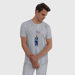 Пижама хлопковая мужская Мбаппе, цвет: меланж — фото 2