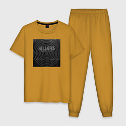 Пижама хлопковая мужская The Killers, цвет: горчичный