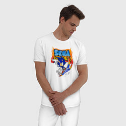 Пижама хлопковая мужская Sonic:Sega Heroes, цвет: белый — фото 2