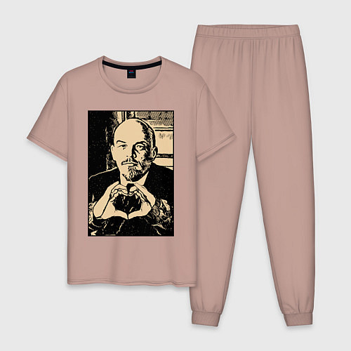 Мужская пижама Ленин Oko / Пыльно-розовый – фото 1