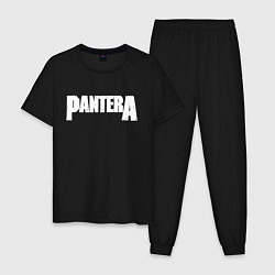 Пижама хлопковая мужская Pantera, цвет: черный