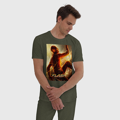 Мужская пижама The Flash / Меланж-хаки – фото 3
