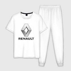 Пижама хлопковая мужская RENAULT, цвет: белый