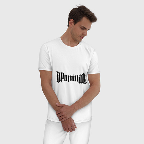 Мужская пижама Амбиграмма Иллюминати / Белый – фото 3