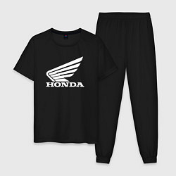 Пижама хлопковая мужская HONDA, цвет: черный