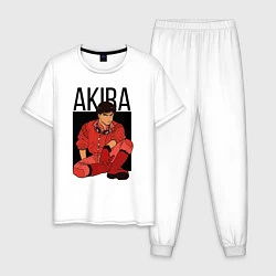 Пижама хлопковая мужская Акира Канеда, цвет: белый