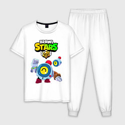 Пижама хлопковая мужская BRAWL STARS NANI, цвет: белый