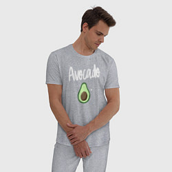 Пижама хлопковая мужская Avocado, цвет: меланж — фото 2