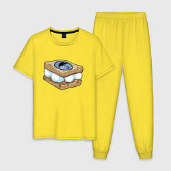 Пижама хлопковая мужская Академия Амбрелла 2, цвет: желтый