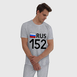 Пижама хлопковая мужская RUS 152, цвет: меланж — фото 2