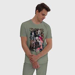Пижама хлопковая мужская The Witcher wild hunt, цвет: авокадо — фото 2