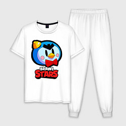 Пижама хлопковая мужская Mister P Brawl Stars, цвет: белый