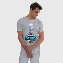 Пижама хлопковая мужская BRAWL STARS COLLETE, цвет: меланж — фото 2