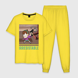Пижама хлопковая мужская Мэйбл Пайнс, цвет: желтый
