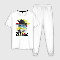 Пижама хлопковая мужская Instant Classic, цвет: белый