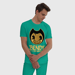 Пижама хлопковая мужская Bendy And The Ink Machine, цвет: зеленый — фото 2