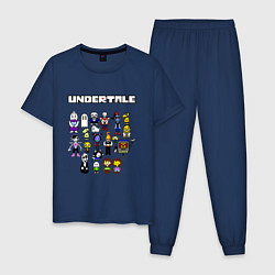 Пижама хлопковая мужская UNDERTALE, цвет: тёмно-синий