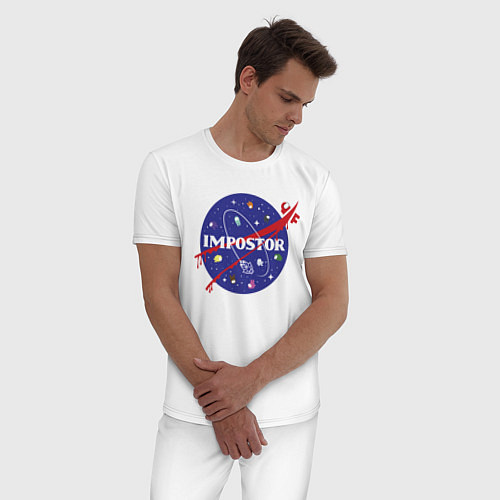 Мужская пижама IMPOSTOR NASA / Белый – фото 3