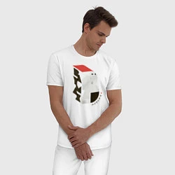 Пижама хлопковая мужская Бэймакс, цвет: белый — фото 2