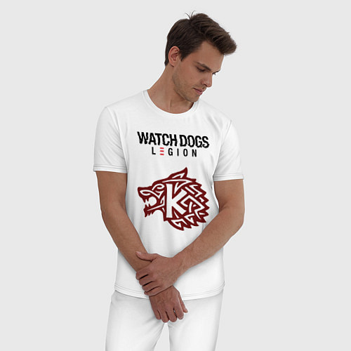Мужская пижама Преступность Watch Dogs Legion / Белый – фото 3