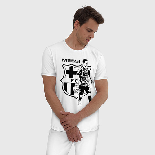 Мужская пижама Barcelona FC / Белый – фото 3