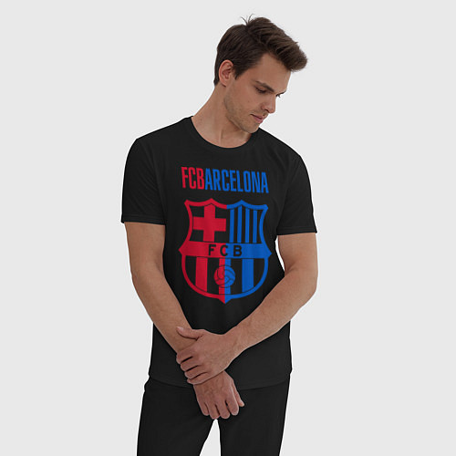 Мужская пижама Barcelona FC / Черный – фото 3