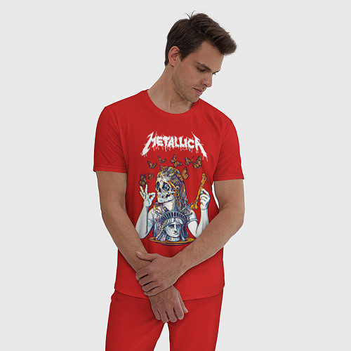 Мужская пижама Metallica / Красный – фото 3