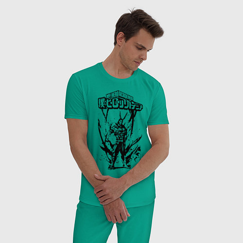 Мужская пижама Моя геройская академия / Зеленый – фото 3