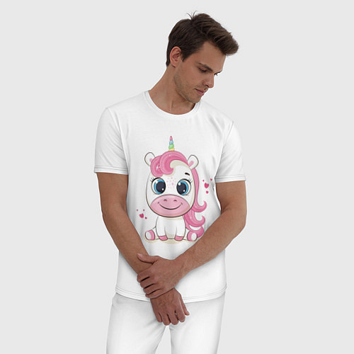 Мужская пижама Unicorn Kid / Белый – фото 3