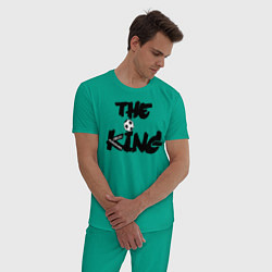 Пижама хлопковая мужская Диего Марадона, цвет: зеленый — фото 2