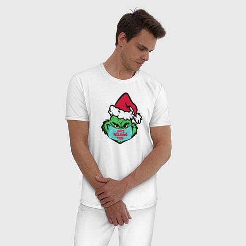 Мужская пижама Covid Grinch / Белый – фото 3