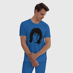 Пижама хлопковая мужская Джим Моррисон, цвет: синий — фото 2