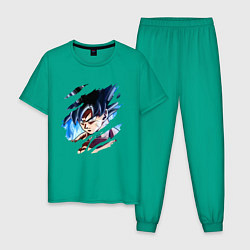 Пижама хлопковая мужская Dragon Ball, цвет: зеленый