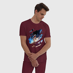 Пижама хлопковая мужская Dragon Ball, цвет: меланж-бордовый — фото 2