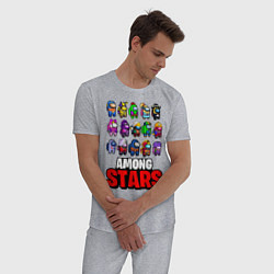 Пижама хлопковая мужская AMONG US X BRAWL STARS, цвет: меланж — фото 2